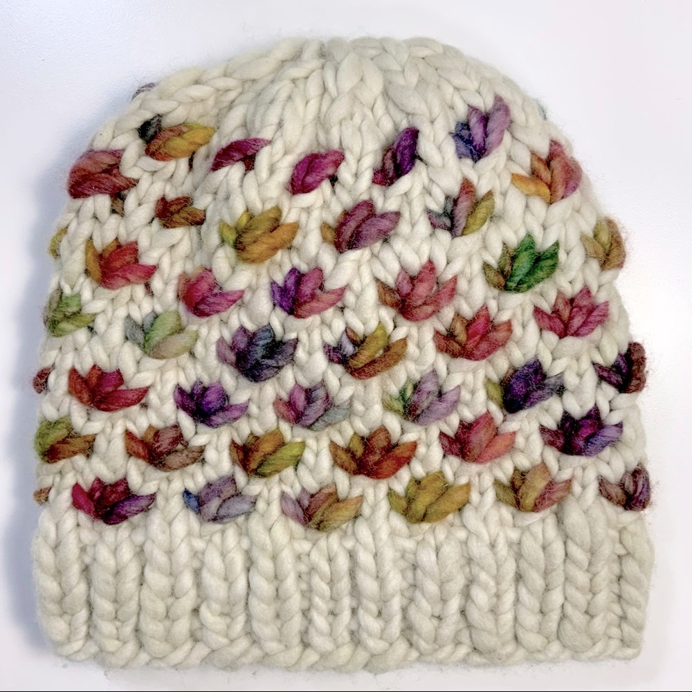🎉HOST PICK🎉 Hand Knit “Lotus Flower” Beanie